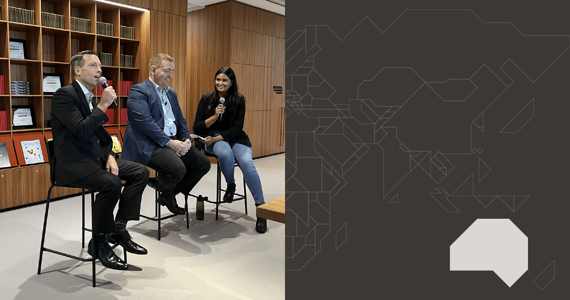 An image of Morningstar employees leading an investor education and training program in Australia.